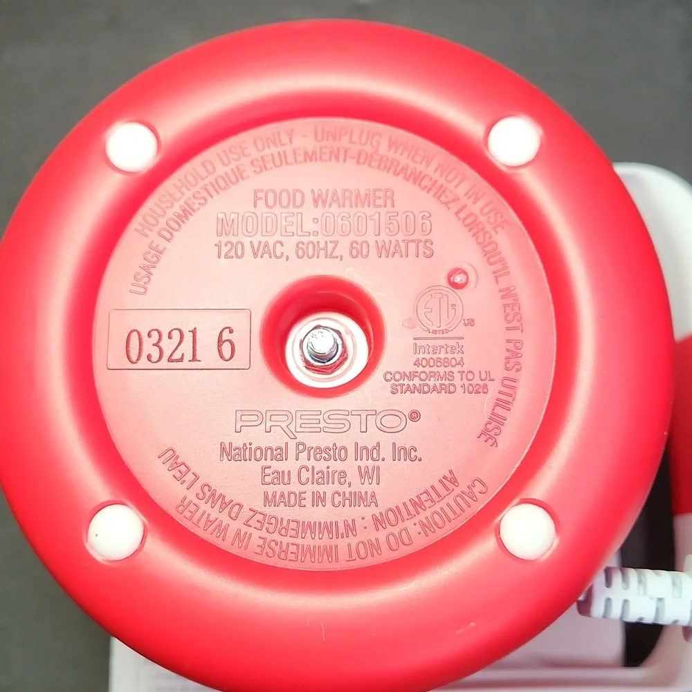PRESTO NOMAD traveling Food Warmer NWT